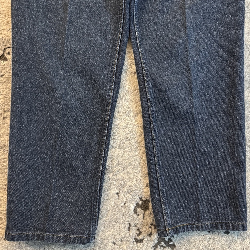 Vintage 90s Levi's 505 Straight Denim Jeans Dark‎ Wash Size 33W 30L Short - Picture 3 of 13